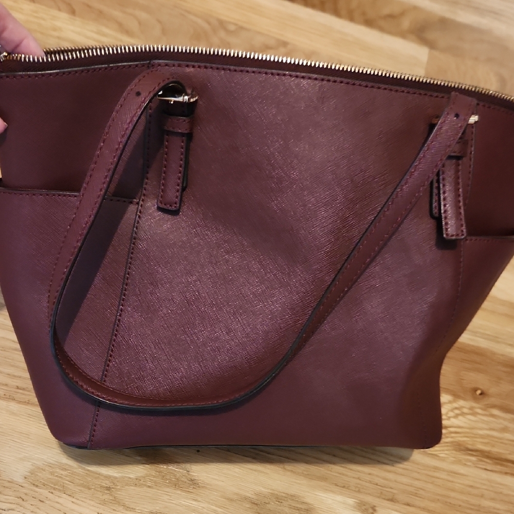 Michael Kors Charlotte Women's Burgundy Purse - Picture 4 of 7